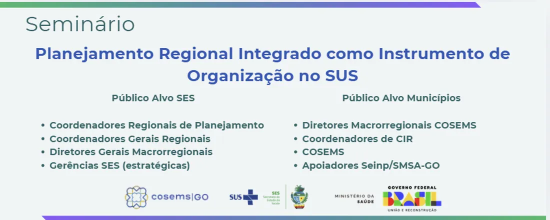 Planejamento Regional Integrado como Instrumento de Organização no SUS