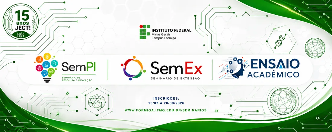 XV Jornada de Educação, Ciência e Tecnologia de Minas Gerais - IFMG Campus Formiga