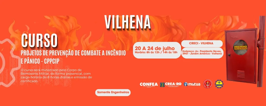 Capacitação em Projetos de Prevenção e Combate a Incêndio e Pânico (CPPCIP) - VILHENA