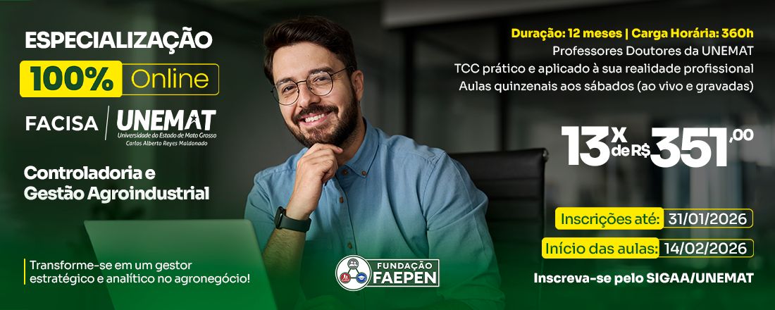 Pós-Graduação em Controladoria e Gestão Agroindustrial - 2026