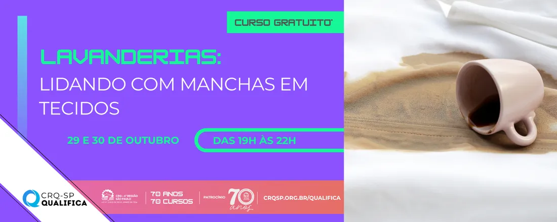 Curso Lavanderias: Lidando com Manchas em Tecidos