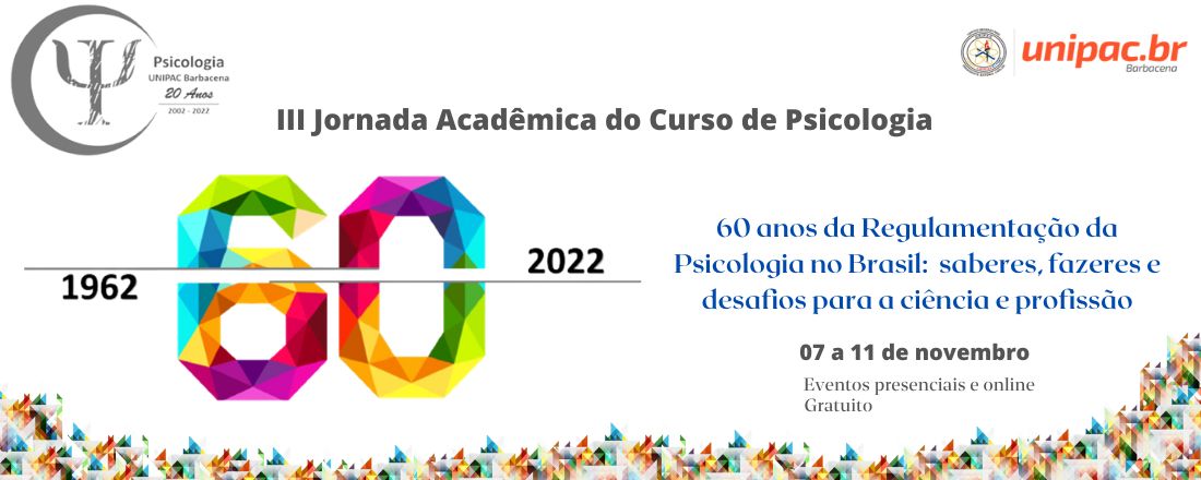 III Jornada Acadêmica do Curso de Psicologia do UNIPAC Barbacena