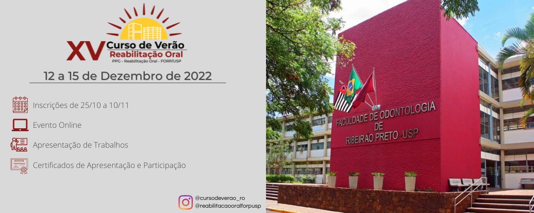 XV Curso de Verão Reabilitação Oral