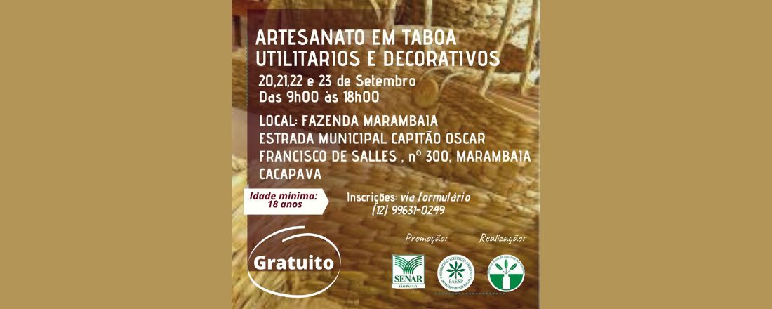 Artesanato em Taboa Utilitários e Decorativos