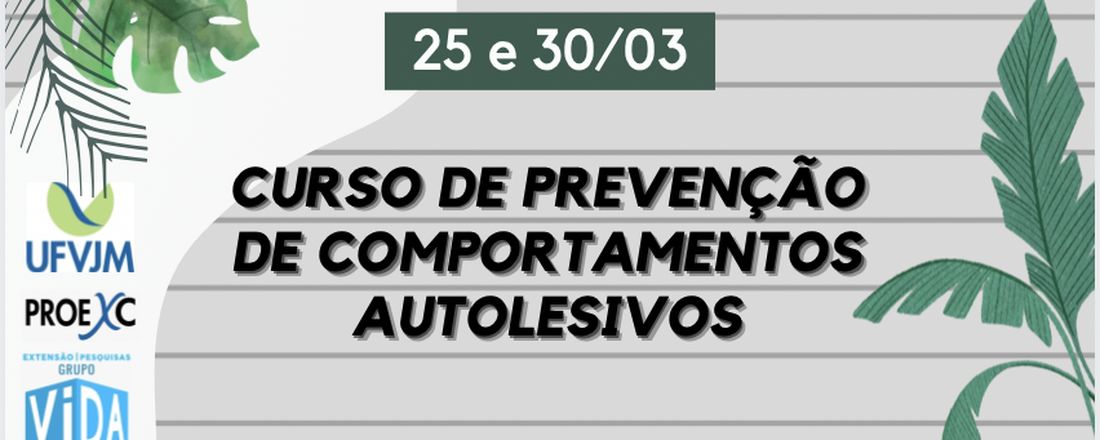 Curso de Prevenção de Comportamento Autolesivos