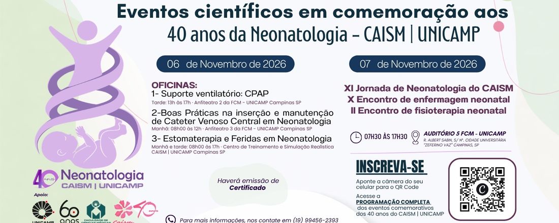 XI JORNADA DE NEONATOLOGIA - CAISM | UNICAMP