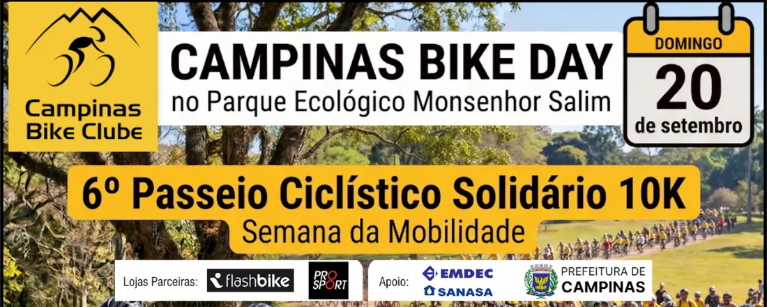 CAMPINAS BIKE DAY - 6º Passeio Ciclístico Solidário