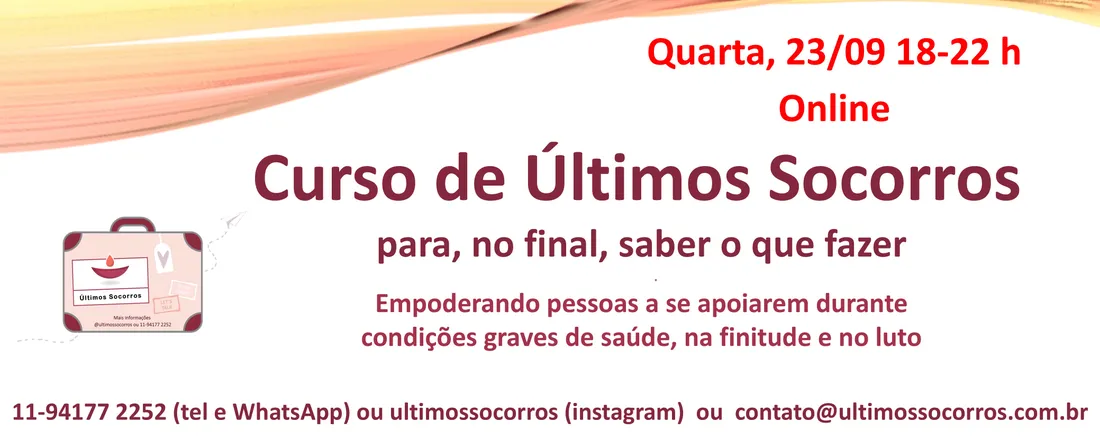 Curso de Últimos Socorros (23/09, online)