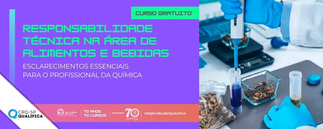 Curso Responsabilidade Técnica na Área de Alimentos e Bebidas