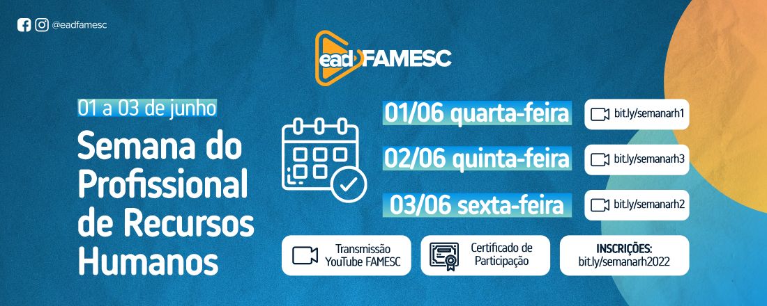 Semana do Profissional de Recursos Humanos - EAD FAMESC