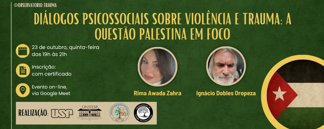 Diálogos psicossociais sobre violência e trauma: a questão Palestina em foco