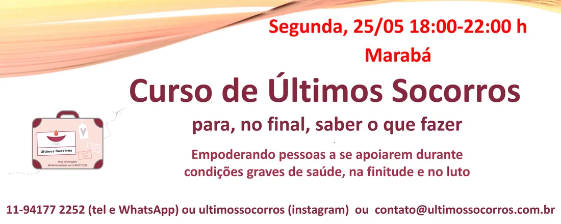 Curso de Últimos Socorros (Marabá, 25/05)