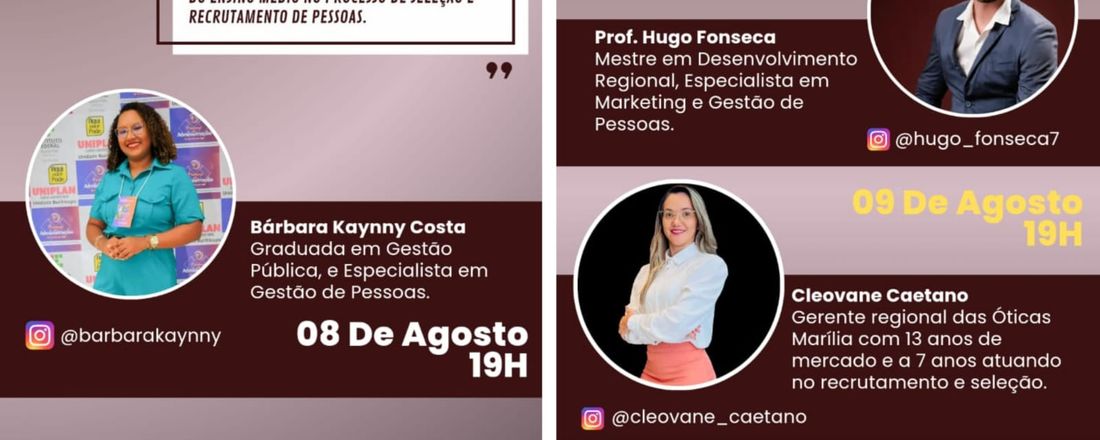 INTEGRAÇÃO AO MERCADO DE TRABALHO: TREINAMENTO E ORIENTAÇÃO PARA O PROCESSO DE SELEÇÃO E RECRUTAMENTO DE PESSOAS.