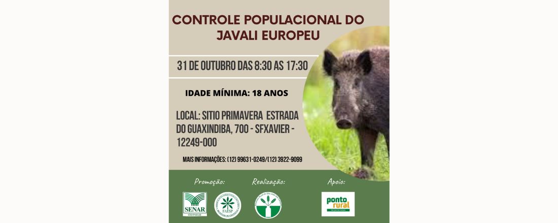 CONTROLE POPULACIONAL DO JAVALI EUROPEU