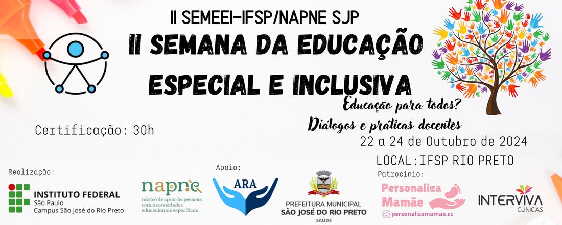 II Semana da Educação Especial e Inclusiva do IFSP São José do Rio Preto