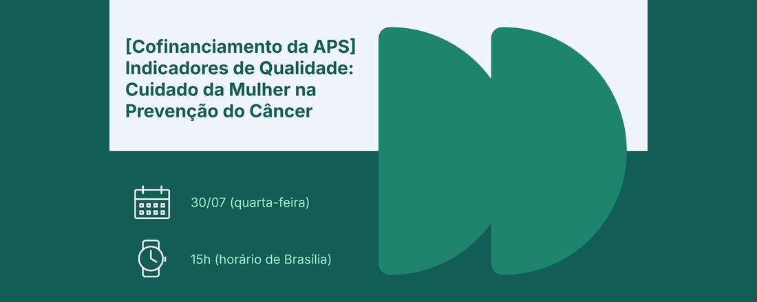 [Cofinanciamento da APS] Indicadores de Qualidade: Cuidado da Mulher na Prevenção do Câncer