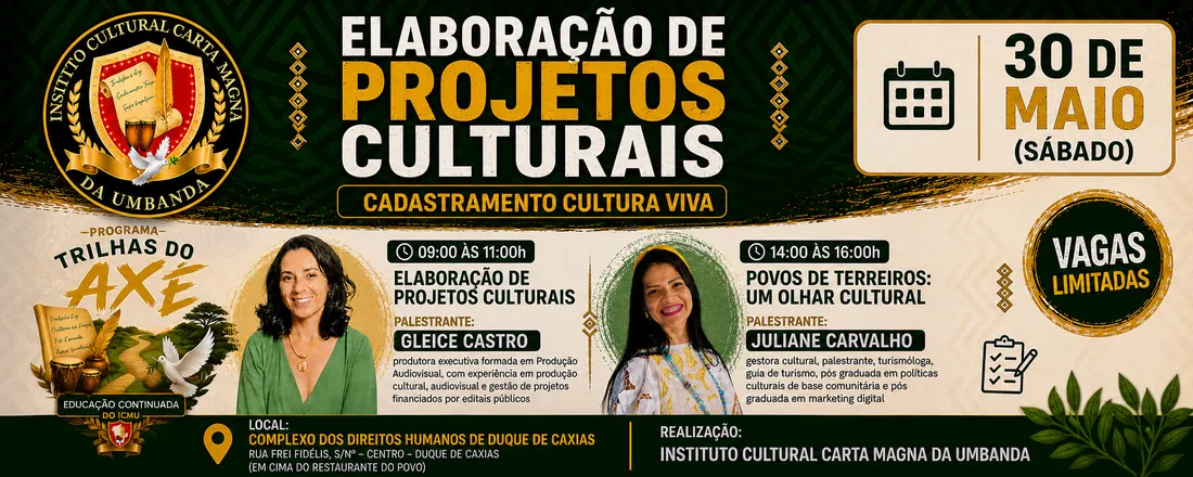 WORKSHOP ELABORAÇÃO DE PROJETOS E CADASTRAMENTO CULTURA VIVA