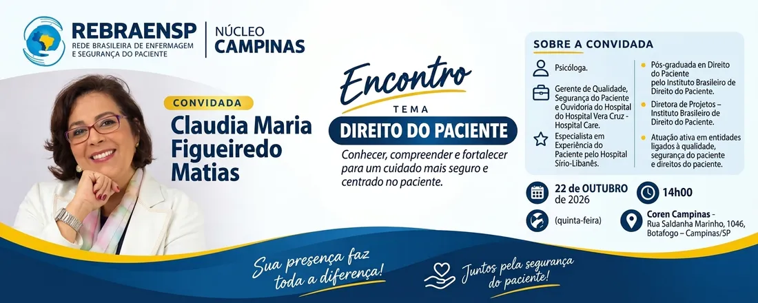 Encontro Rebraensp 2026: Direito do Paciente