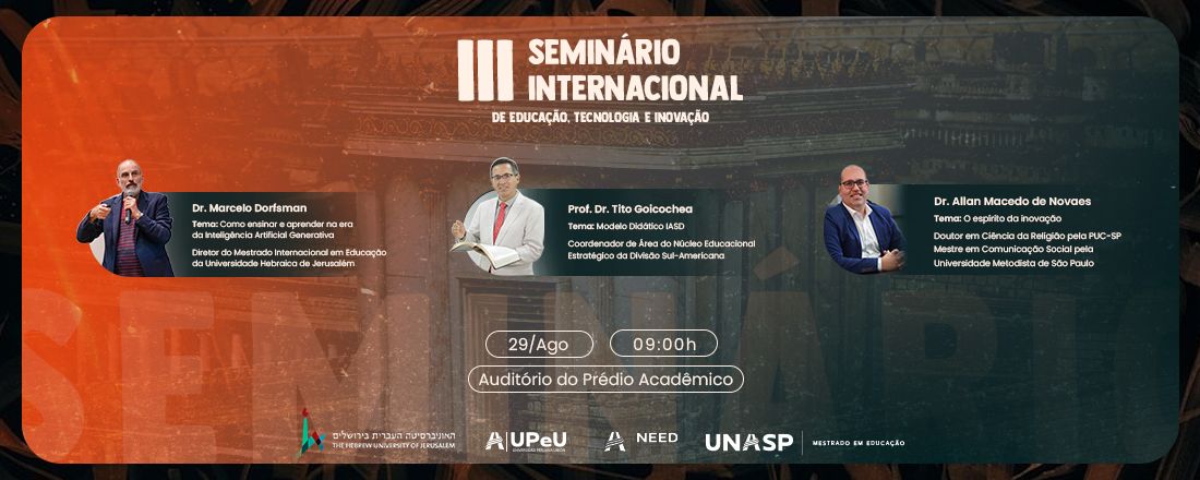 III Seminário Internacional de Educação, Tecnologia e Inovação