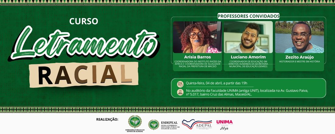 CURSO DE LETRAMENTO RACIAL