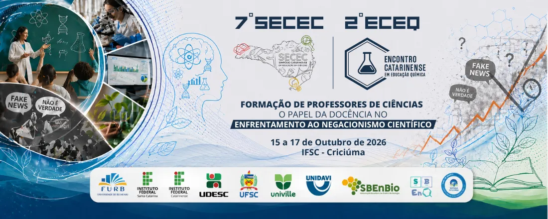 7º SECEC e 2º ECEQ 2026 – Simpósio Catarinense em Educação em Ciências e Encontro Catarinense em Educação Química
