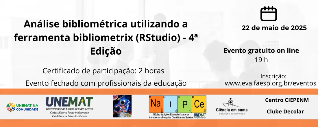 Análise bibliométrica utilizando a ferramenta bibliometrix (RStudio) - 4ª Edição