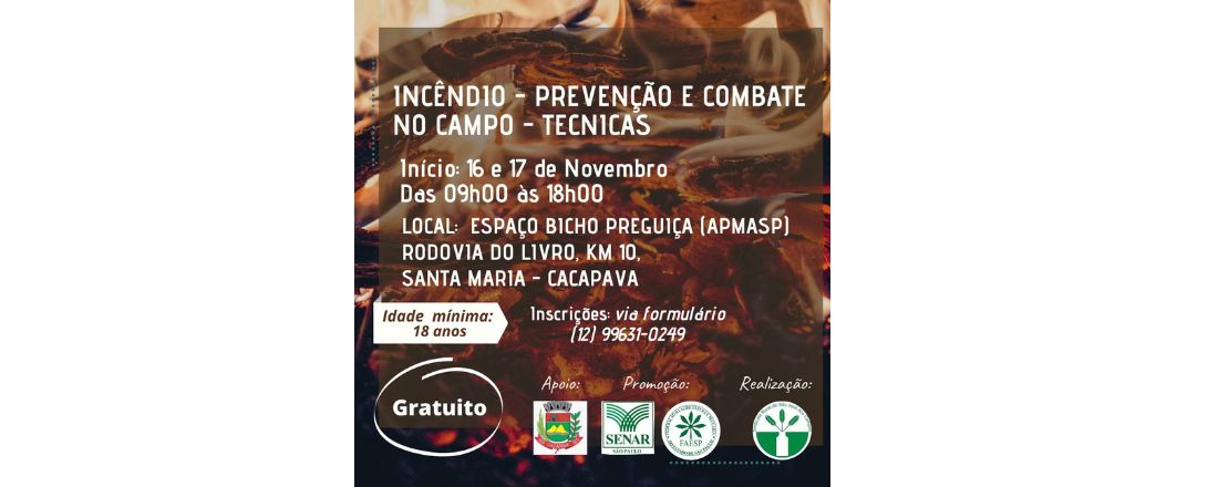 Incêndio - Prevenção e Combate no Campo - Caçapava