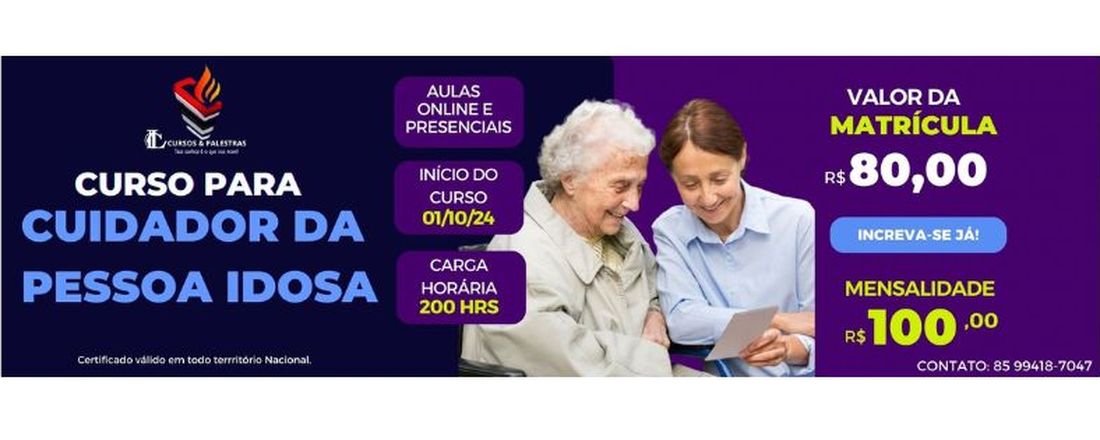 Curso para Cuidador de Pessoa Idosa