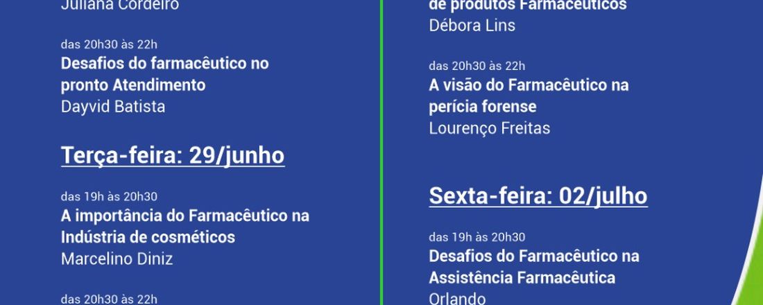 I JORNADA ON-LINE DE FARMÁCIA DA FACULDADE DE ESCADA