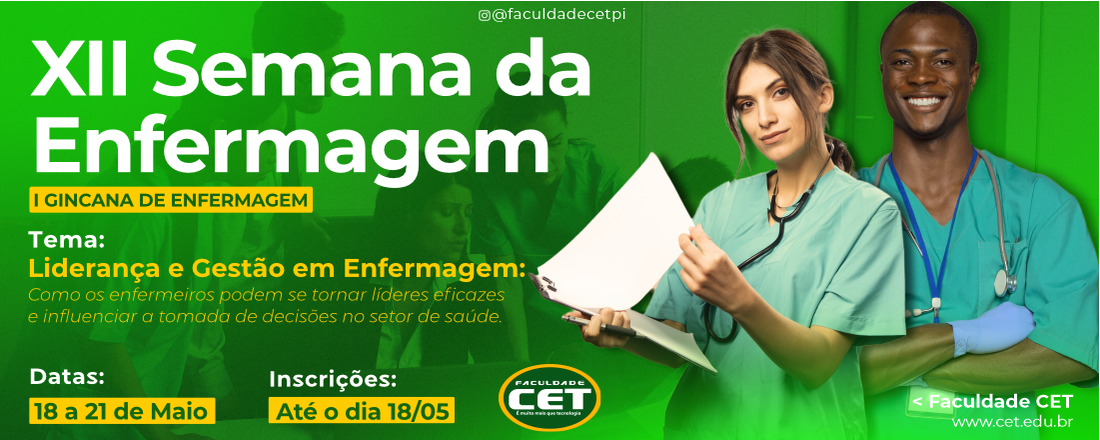 XII Semana da Enfermagem da Faculdade CET