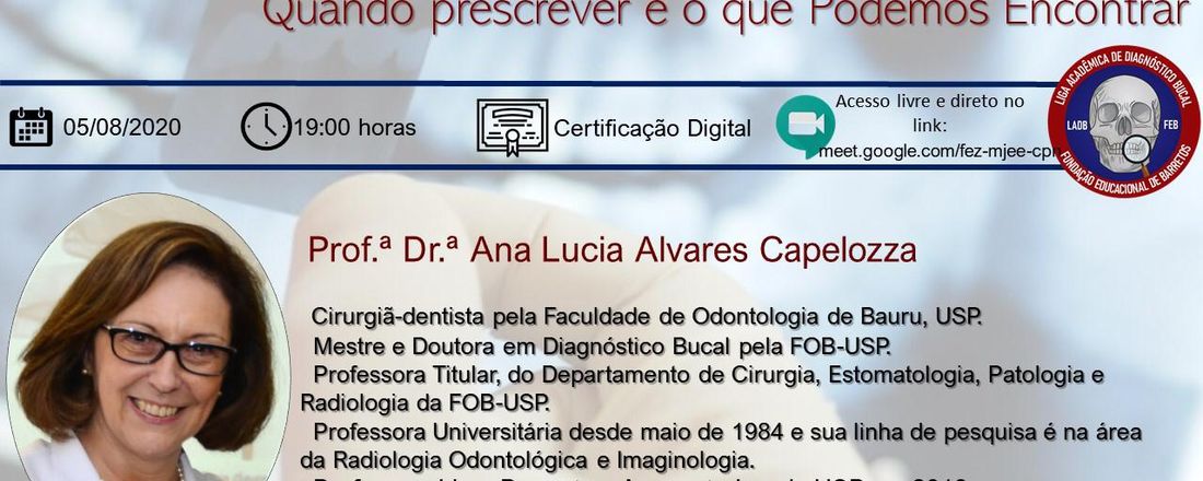 Imagem Radiográfica. Quando prescrever e o que podemos encontrar.