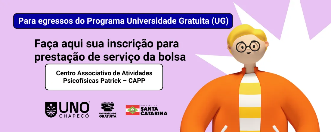 Oportunidade Contrapartida UG (2026/1) -  Centro Associativo de Atividades Psicofísicas Patrick - CAPP