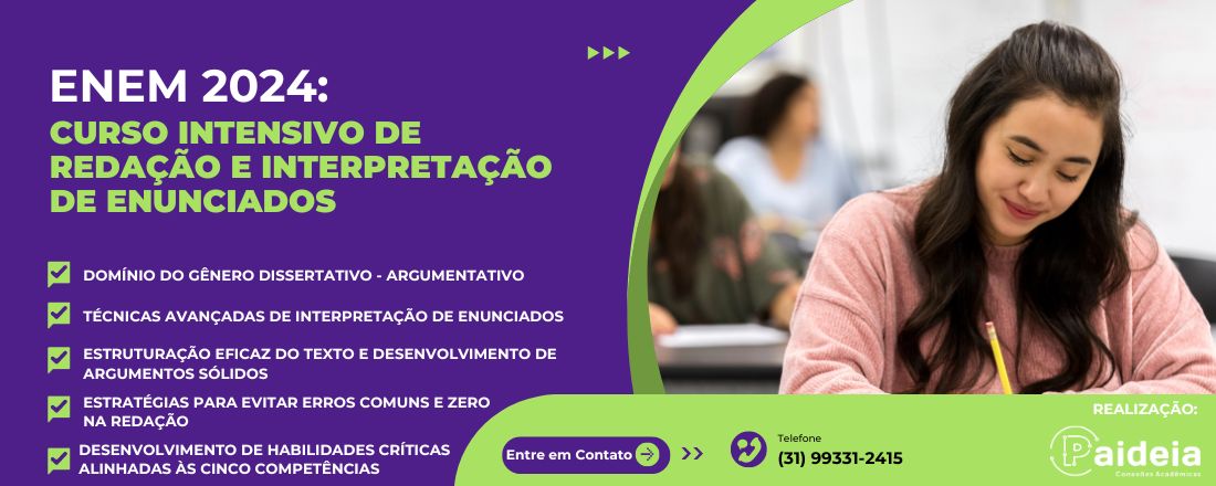 ENEM 2024: Curso Intensivo de Redação e Interpretação de Enunciados