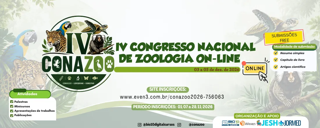 IV Congresso Nacional de Zoologia On-line (IV CONAZOO)
