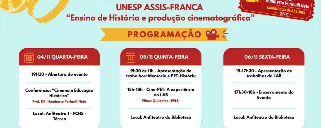 III ENCONTRO DE ENSINO ASSIS-FRANCA: “Ensino de História e produção cinematográfica"