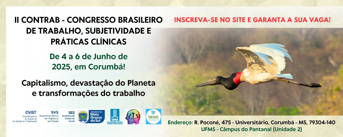 II CONTRAB - Congresso Brasileiro de Trabalho, Subjetividade e Práticas Clínicas