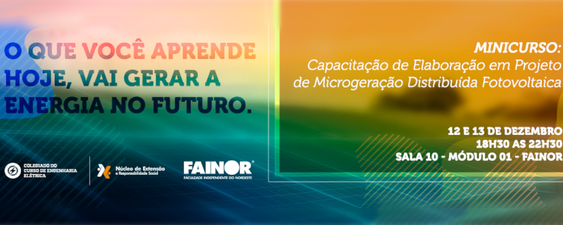 Minicurso para capacitação de elaboração em projeto de microgeração distribuída fotovoltaica