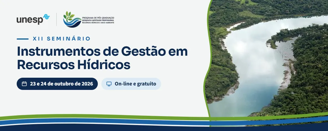 XII SEMINÁRIO INSTRUMENTOS DE GESTÃO DE RECURSOS HÍDRICOS