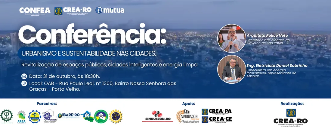 Conferência: Urbanismo e Sustentabilidade nas Cidades