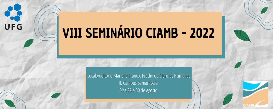 VIII Seminário de Ciências Ambientais