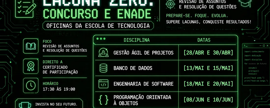 Lacuna Zero: Concurso e ENADE
