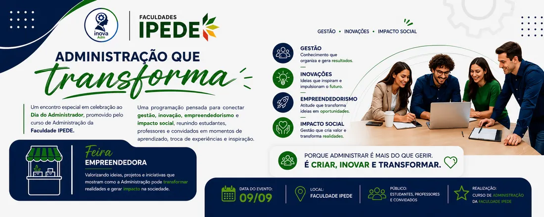 1º INOVA ADM – Administração que Transforma: Gestão, Inovação e Impacto Social