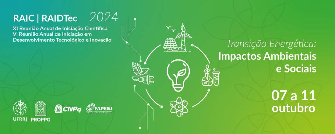 XI Reunião Anual de Iniciação Científica da UFRRJ (RAIC 2024) XXXIII Jornada de Iniciação Científica (JIC 2024) XI Semana de Pesquisa, Tecnologia e Inovação (SePTI 2024)  V Reunião Anual de Iniciação em Desenvolvimento Tecnológico e Inovação (RAIDTec 2024)