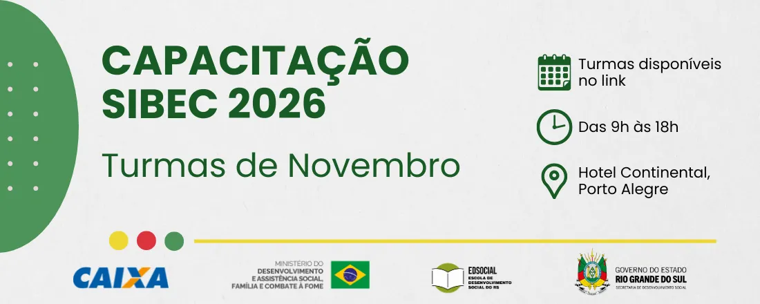 CAPACITAÇÃO SIBEC 2026 - Turmas de Novembro