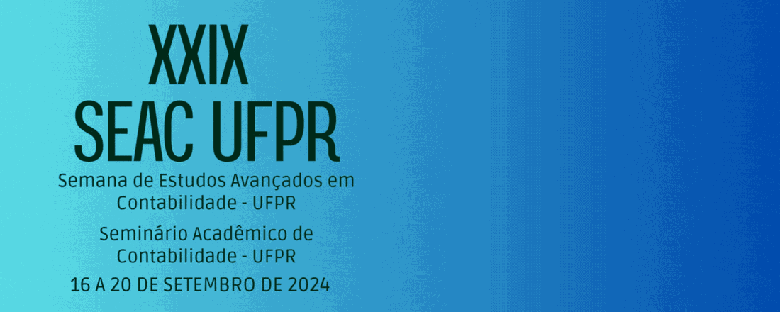 XXIX Semana de Estudos Avançados em Contabilidade - SEAC UFPR
