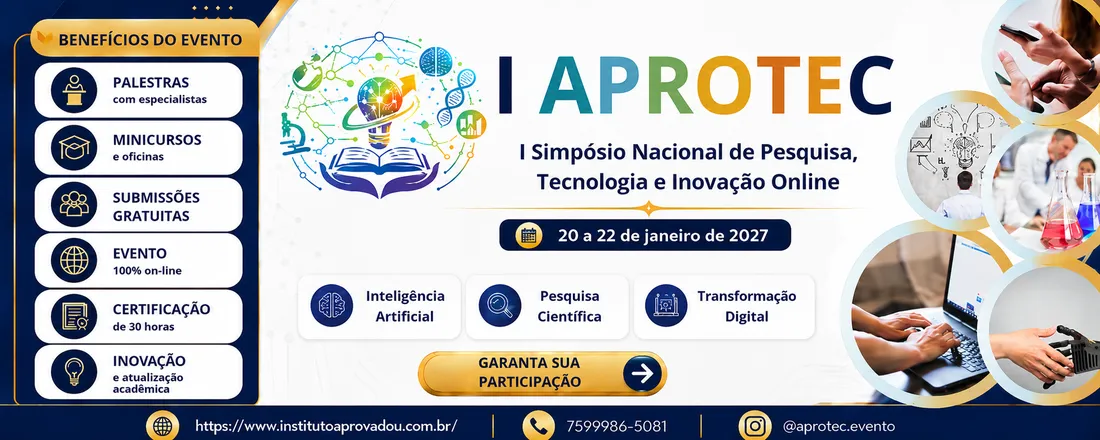 I Simpósio Nacional de Pesquisa, Tecnologia e Inovação On-line (I APROTEC)