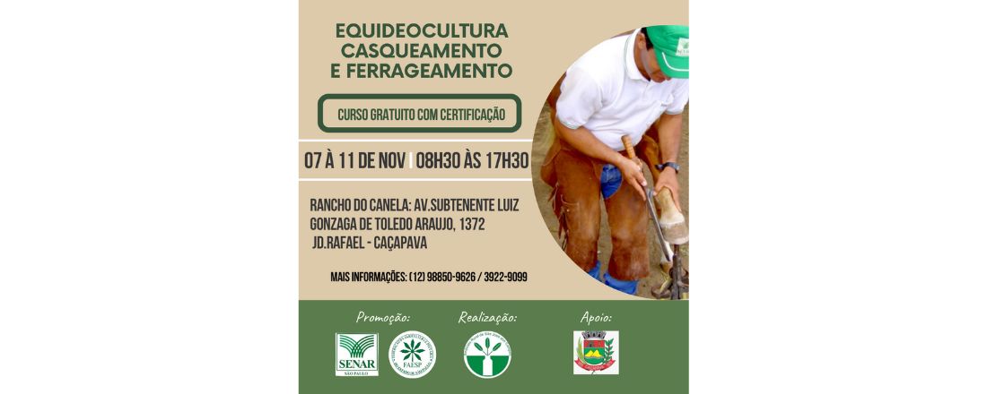 EQUIDEOCULTURA – CASQUEAMENTO E FERRAGEAMENTO