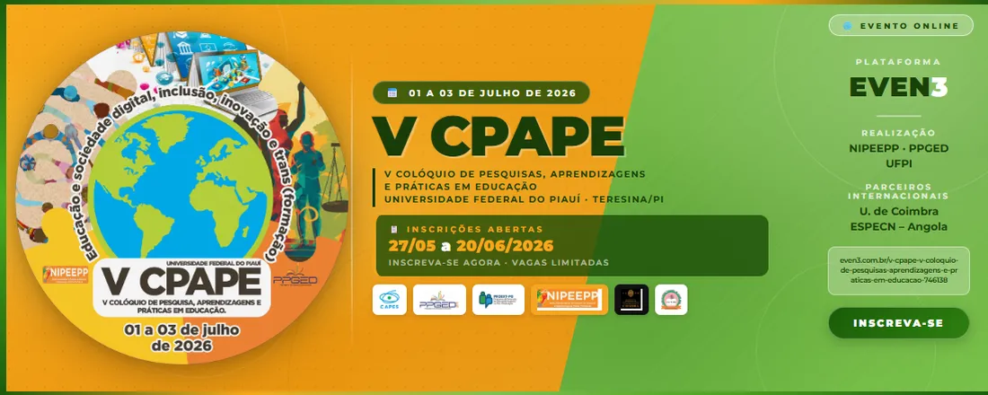 V CPAPE - Colóquio de Pesquisas, Aprendizagens e Práticas em Educação