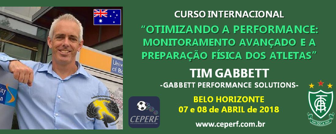 Workshop com Tim Gabbett - "OTIMIZANDO A PERFORMANCE: Monitoramento Avançado e a Preparação Física dos Atletas