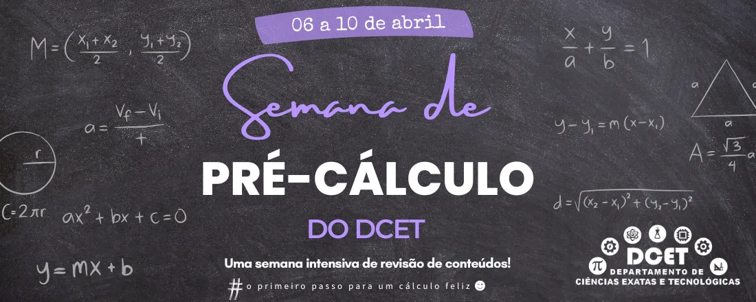 SEMANA DE PRÉ-CÁLCULO DO DCET 2026